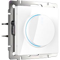 Светорегулятор с подсветкой поворотно-нажимной без рамки Werkel 5-600Вт белый глянцевый картинка